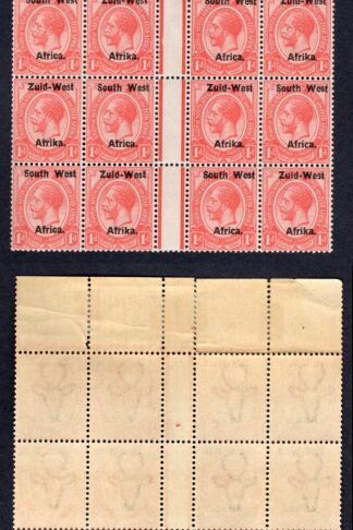 SWA SG2 1d opt Zuid-west Gutter Block of 20 U/M (the perfs are split in top m