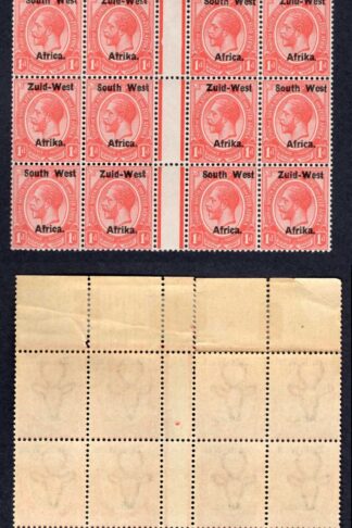 SWA SG2 1d opt Zuid-west Gutter Block of 20 U/M (the perfs are split in top m