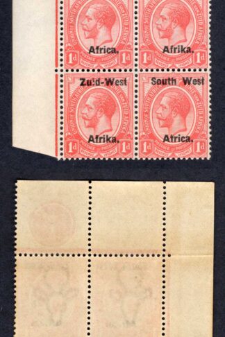 SWA SG2 1d opt Zuid-west Plate Block of Four U/M
