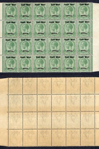 SWA SG1 1/2d opt Zuid-west Block of 24 U/M (toned)