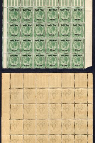 SWA SG1 1/2d opt Zuid-west Block of 24 U/M (toned)