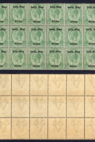 SWA SG1 1/2d opt Zuid-west Block of 18 U/M