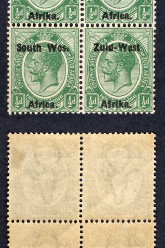 SWA SG1 1/2d opt Zuid-west Block of 4 M/M Wes. for West (NOT SG1a)