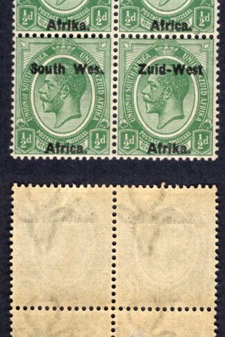 SWA SG1 1/2d opt Zuid-west Block of 4 M/M Wes. for West (NOT SG1a)