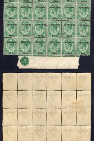 SWA SG1 1/2d opt Zuid-west Block of 30 (20 x U/M)
