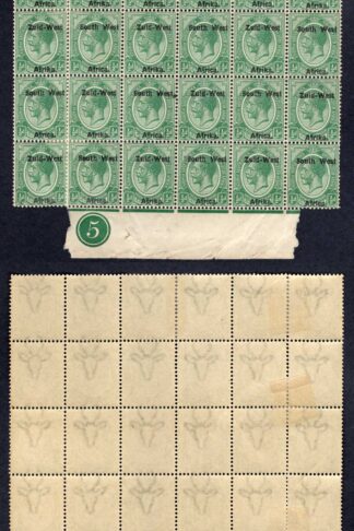 SWA SG1 1/2d opt Zuid-west Block of 30 (20 x U/M)
