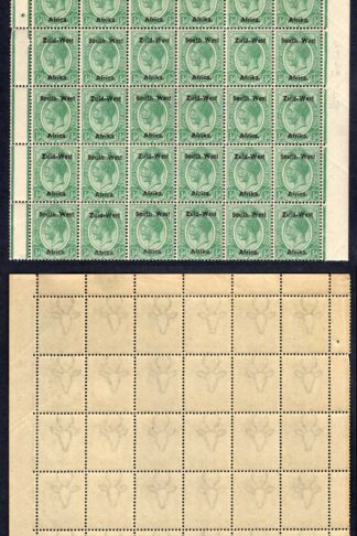 SWA SG1 1/2d opt Zuid-west Plate Block of 30 U/M