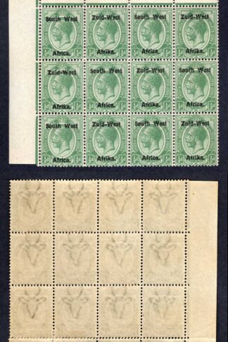 SWA SG1 1/2d  opt Zuid-west Gutter Block of 24 (22 x U/M) inc Varieties