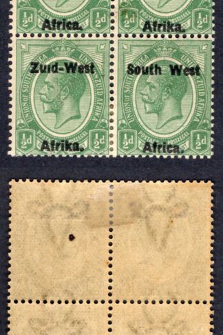 SWA SG1 1/2d opt Zuid-west  Block M/M (toned) South West with Short Hyphen