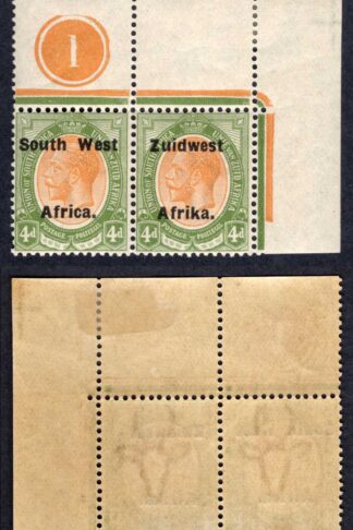 SWA SG5 4d opt Zuid-west Plate Pair U/M (mounted in the margin)