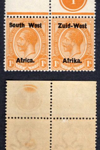 SWA SG7 1/- opt Zuid-west U/M Plate Pair