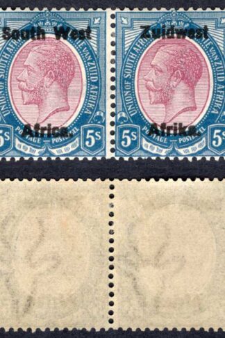 SWA SG10 5/- opt Zuid-west M/M Cat 250 pounds
