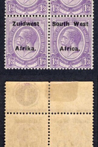 SWA SG36 1/3 opt Zuid west (12 mm) Misplaced Overprint U/M