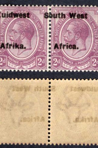 SWA SG34 6d opt Zuid west (12 mm) U/M Misplaced overprint