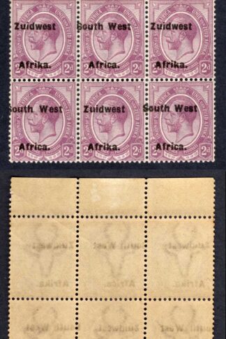 SWA SG31 2d opt Zuid west (12 mm) Block U/M Misplaced overprint