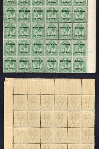 SWA SG29 1/2d opt Zuid west (12 mm) Block of 30 U/M Cat 105++ pounds