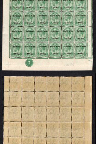 SWA SG29 1/2d opt Zuid west (12 mm) Plate Block of 48 U/M Cat 168++ pounds