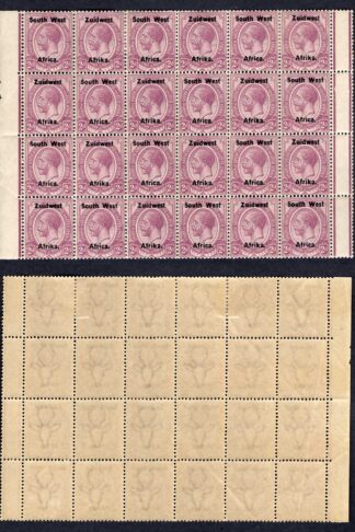 SWA SG18 2d opt Zuid west (11 mm) Block 24 (20 x U/M) 4 x creased Cat 156 poun