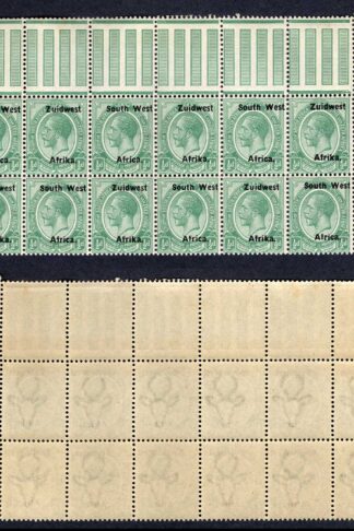 SWA SG16 1/2d opt Zuid west (11 mm) Block of 12 U/M Cat 78++ pounds