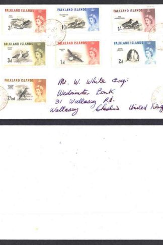 Falkland Is SG193/205 Birds set to 5/- on a Cover (Not FDC)