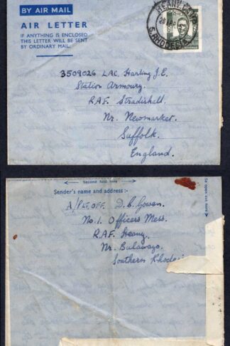 Southern Rhodesia 6d Pre-paid Airmail Letter sheet