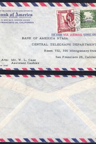 KUT SG173 and SG177 on Printed Bank of America Cover
