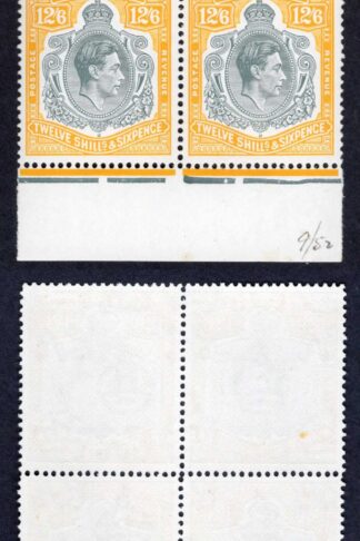 Bermuda SG120e 12/6 Grey and Pale Orange Perf 13 U/M Block Cat 360++ pounds
