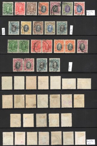 Southern Rhodesia SG15/27 Complete set of all perfs (inc some extras) Cat 1227