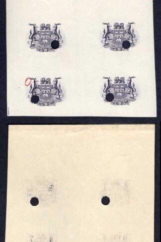 Southern Rhodesia SG53 1940 1/2d vignette only Top marginal Block of Four