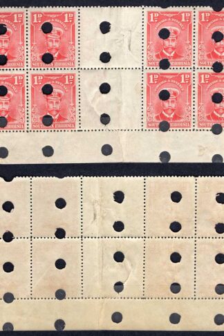 Southern Rhodesia SG2 1d Bright Rose GUTTER BLOCK of TWELVE Proof Block