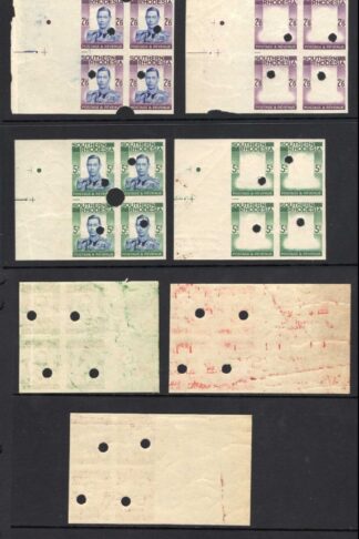 Southern Rhodesia SG40/2 1937 SET in Positional Plate Proof Blocks