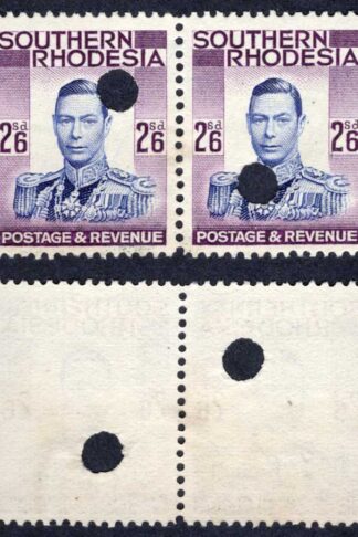 Southern Rhodesia SG51 2/6 KGVI Proof Pair