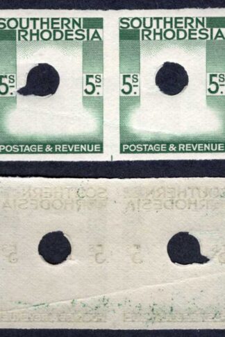Southern Rhodesia SG52 5/- PAIR KGVI Duty Frame