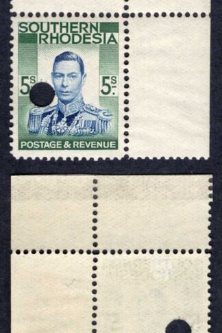 Southern Rhodesia SG53 5/- Single KGVI Proof