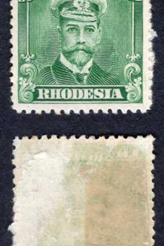Rhodesia SG186 1/2d Blue Green (paper adherence on reverse) Cat 13 pounds