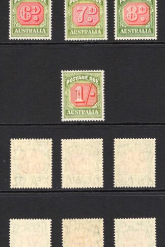 Australia SGD119/28 1946 Post Due Set of 10 SUPERB U/M Cat 120 pounds