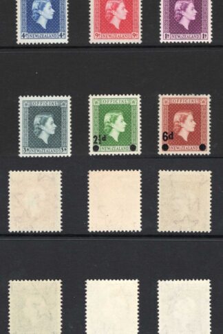 New Zealand SGO159/69 Official Set of 7 plus extras SUPERB U/M Cat 50 pounds