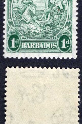 Barbados SG249b 1d Blue-green Perf 13.5 x 13 SUPERB U/M Cat 5 pounds