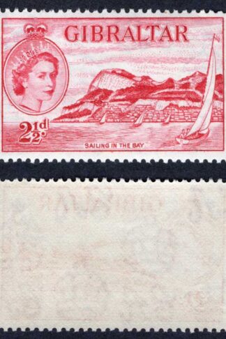 Gibraltar SG149a 2 1/2d Deep Carmine SUPERB U/M Cat 9 pounds