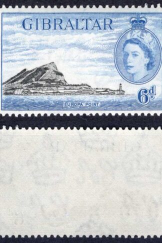 Gibraltar SG153a 6d Black and Blue SUPERB U/M Cat 12 pounds