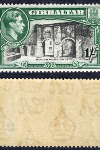 Gibraltar SG127 1/- Perf 14 SUPERB U/M Cat 45 pounds