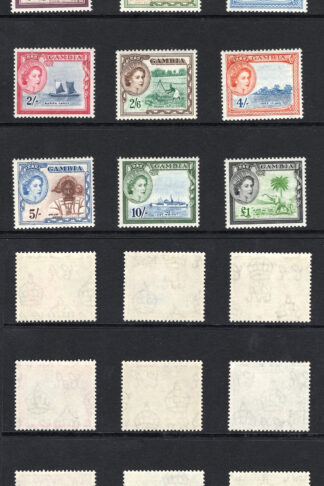 Gambia SG171/85 1953 Set of 15 SUPERB U/M (4d m/m) Cat 120 pounds