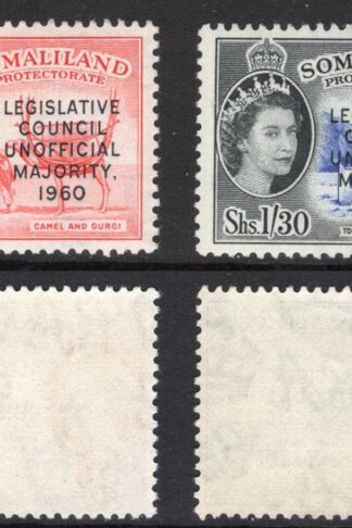 Somaliland SG151/2 Legislative Council opt set SUPERB U/M Cat 10 pounds