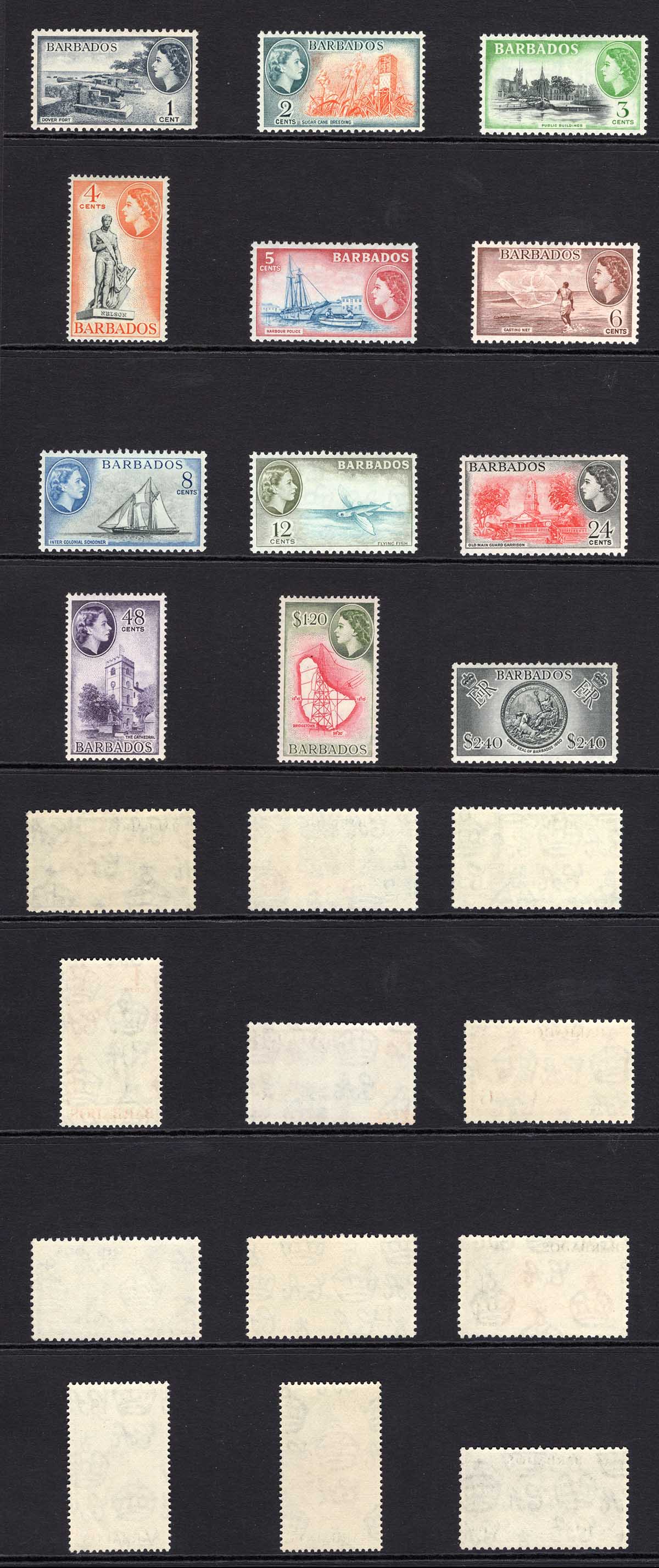 Barbados SG289/301 (no 60c) SUPERB U/M