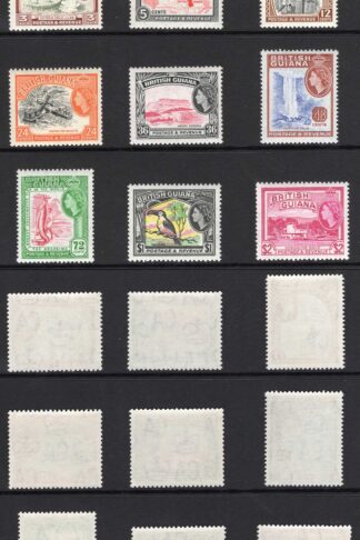 British Guiana SG354/65 New Wmk Set of 9 SUPERB U/M Cat 75 pounds