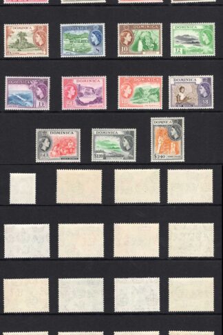 Dominica SG140/58 1954 set of 19 SUPERB U/M Cat 110 pounds