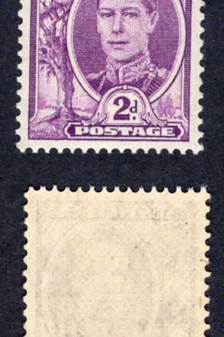 Australia SG205b 2d Bright Purple Wmk CofA PAIR U/M Cat 95 pounds