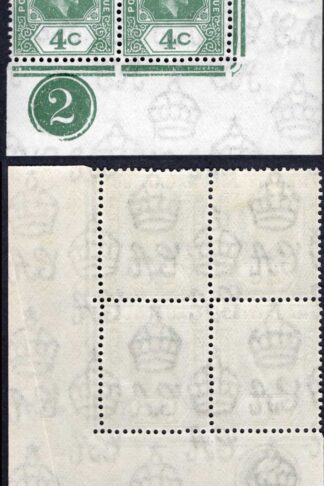 Mauritius SG254da and db 4c open C and 10/5 serrated edge