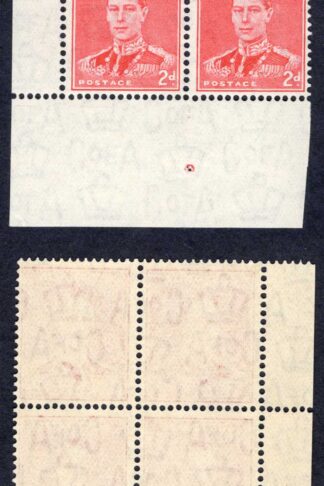 Australia SG184a/ASC188bk/zs 2d scarlet perf 15 x 14 Coil Block U/M RARE