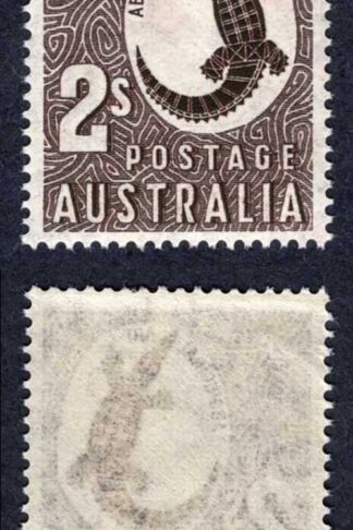 Australia SG224/ASC263a 2/- Crocodile VERY THIN PAPER Superb U/M Block